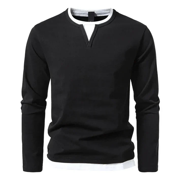 Alwin Premium Langærmet T-shirt i kæmmet bomuld