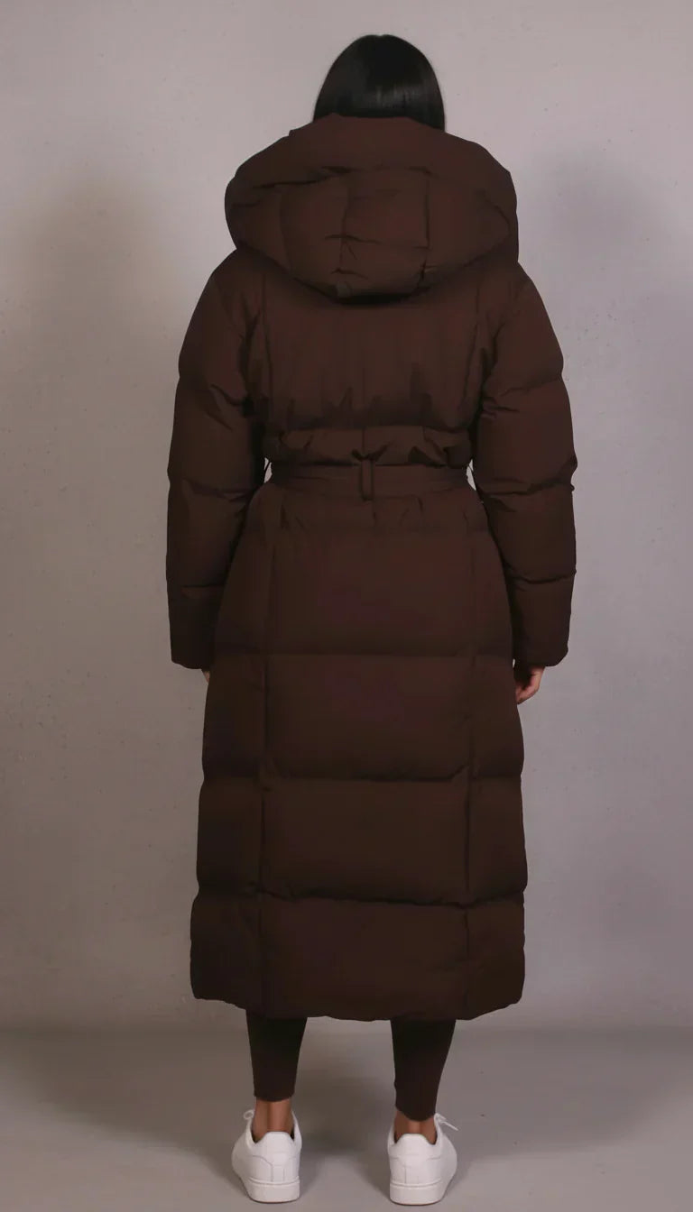 SisleaFashion™ | Luksuriøs longline-pufferjakke