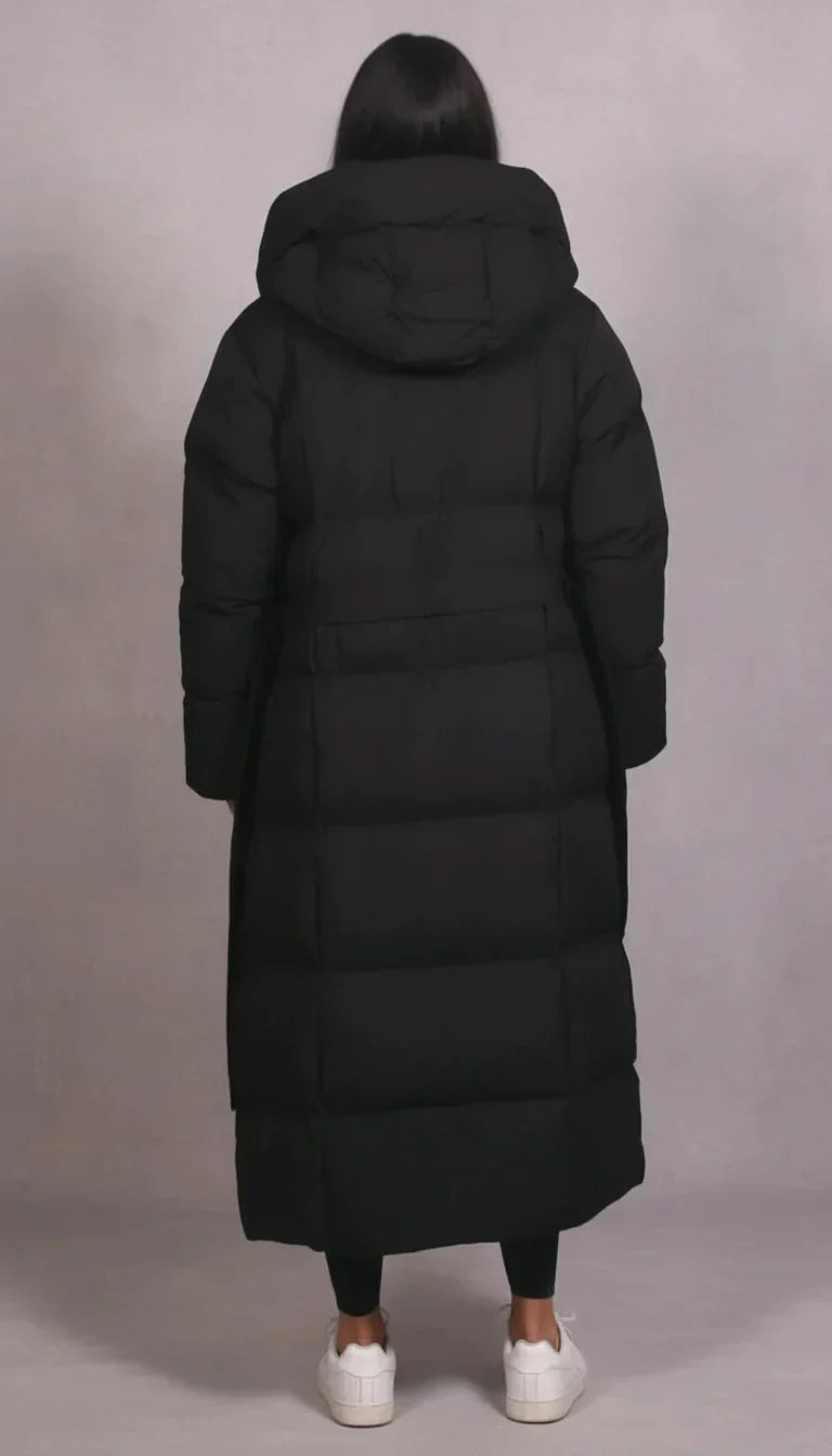 SisleaFashion™ | Luksuriøs longline-pufferjakke