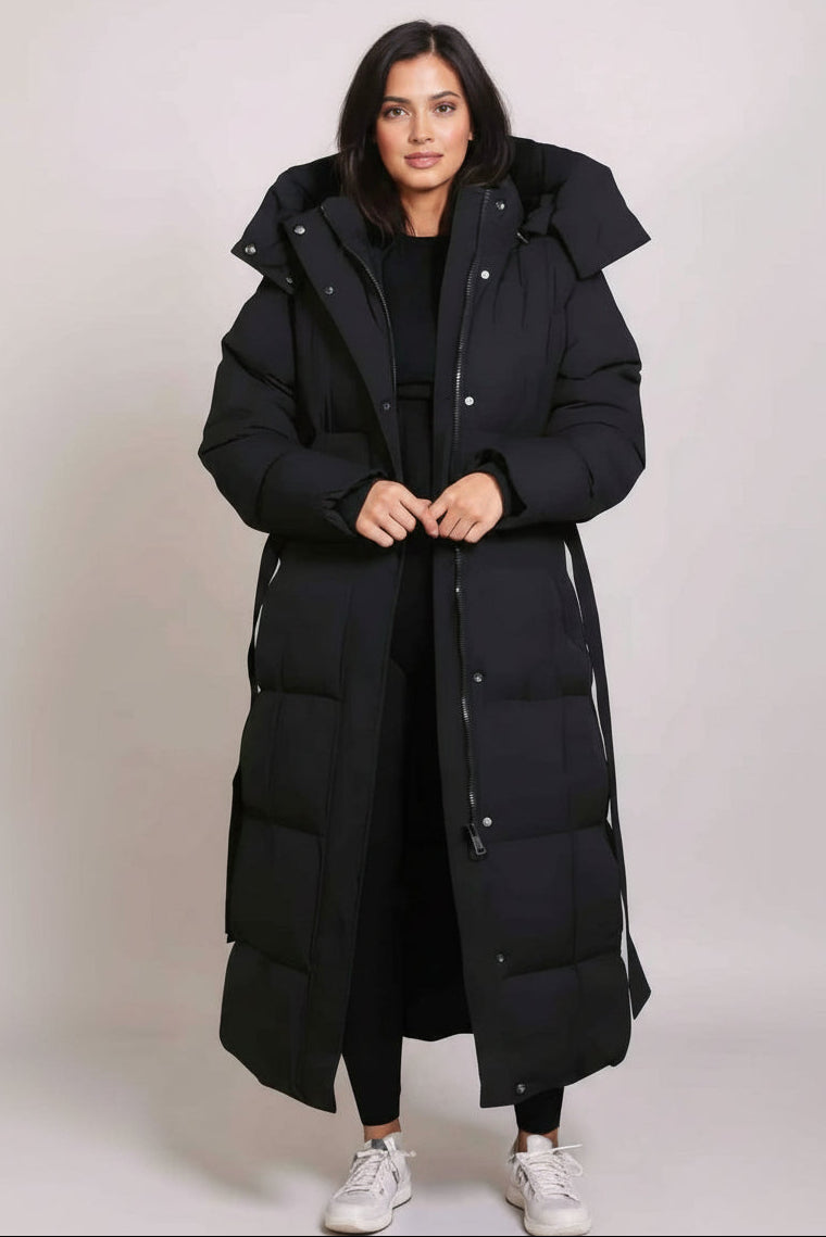 SisleaFashion™ | Luksuriøs longline-pufferjakke