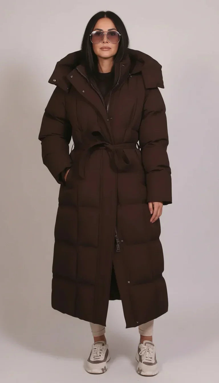 SisleaFashion™ | Luksuriøs longline-pufferjakke